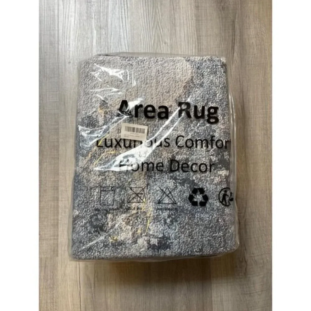 New 3x5 Green Area Rug, Washable Low-Pile Non-Slip Carpet for Home & Room
